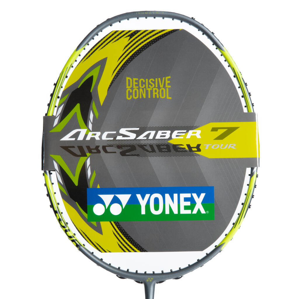 Badmintono raketė „Arcsaber 7 Tour“, pilka ir geltona