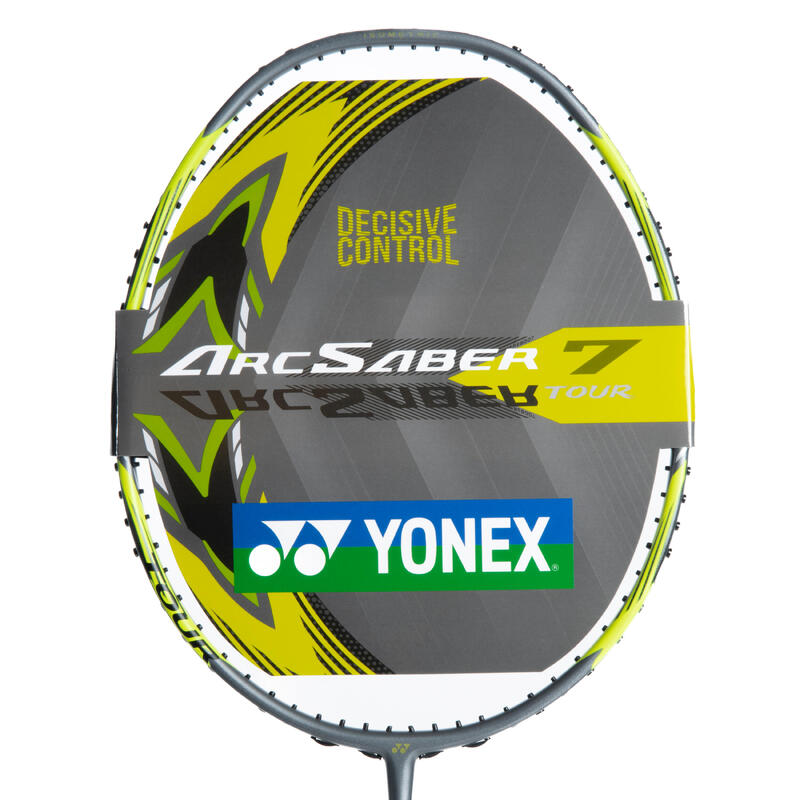 Badmintonschläger Yonex - Arcsaber 7 Tour grau/gelb