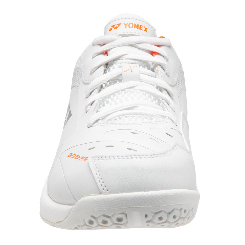 Vīriešu badmintona apavi “PC 65X”, balti, oranži