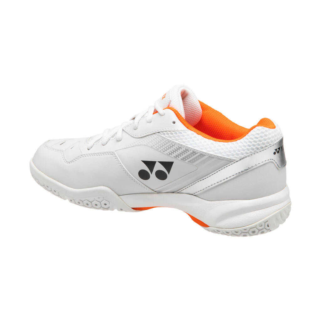Vīriešu badmintona apavi “PC 65X”, balti, oranži