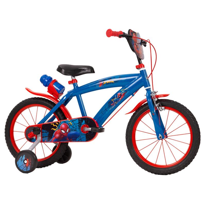 Bicicleta niños Spiderman Marvel16 Pulgadas 4,5-6 Años rojo azul
