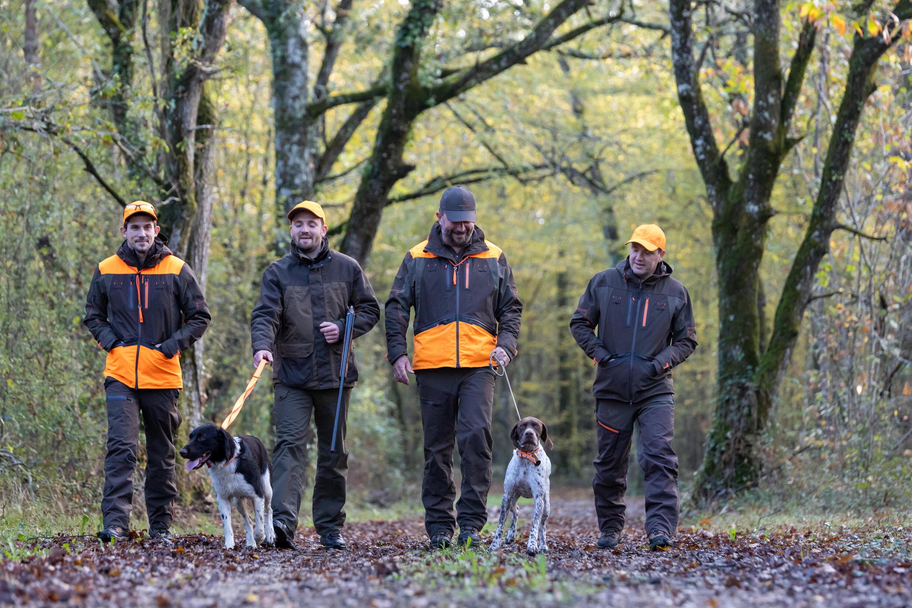 VESTE CHASSE IMPERMÉABLE RENFORT MARRON 900 BÉCASSE 21/24