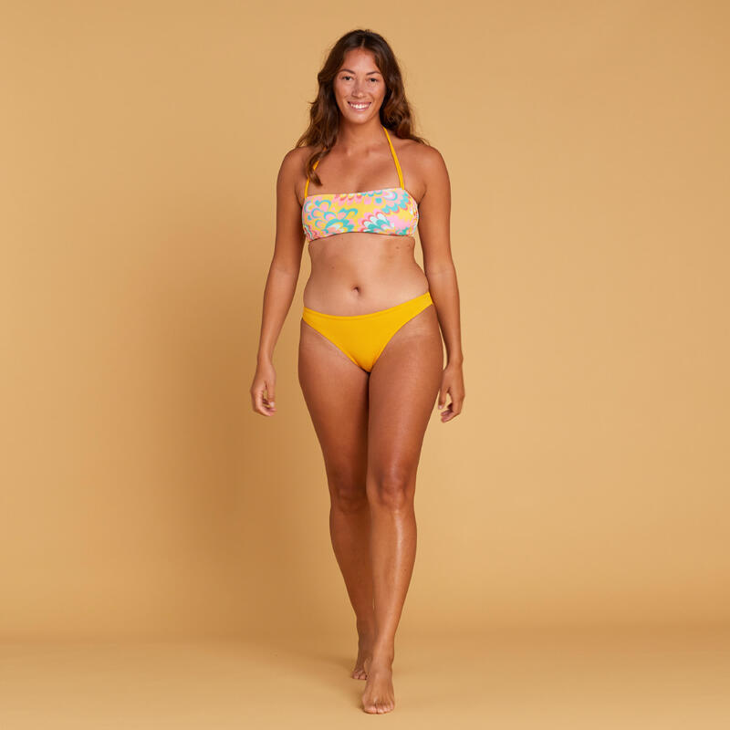 Bikinihose Tanga Lulu mit hohem Beinausschnitt gelb