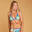 Bikinitop voor dames Mae Flowy blauw triangel met schuifcups