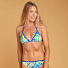 Bikinitop voor dames Mae Flowy blauw triangel met schuifcups