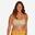 Top bikini Mujer surf bandeau relleno extraíble amarillo