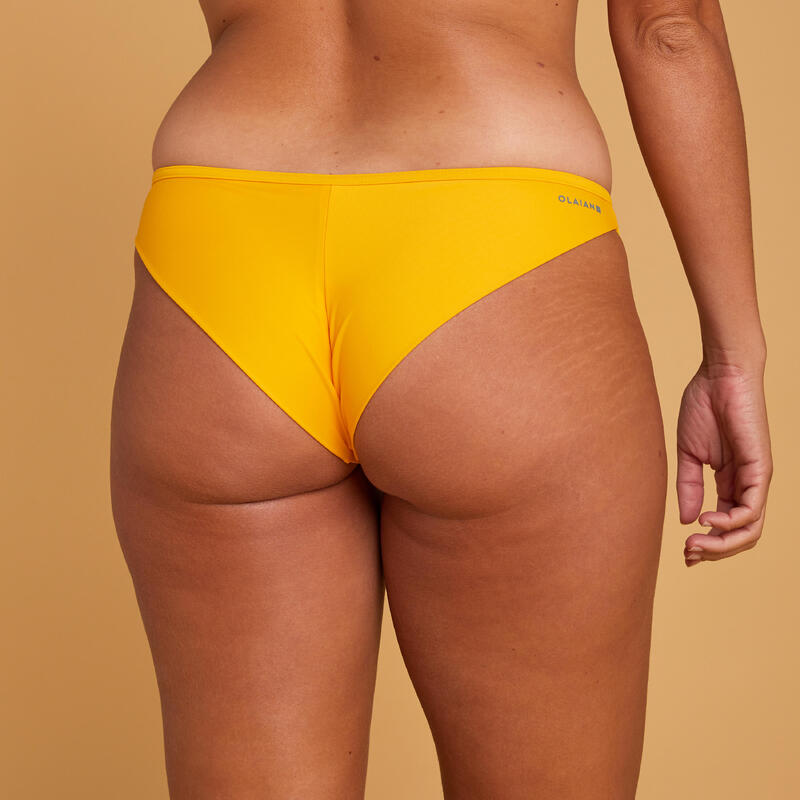 Bikinihose Tanga Lulu mit hohem Beinausschnitt gelb