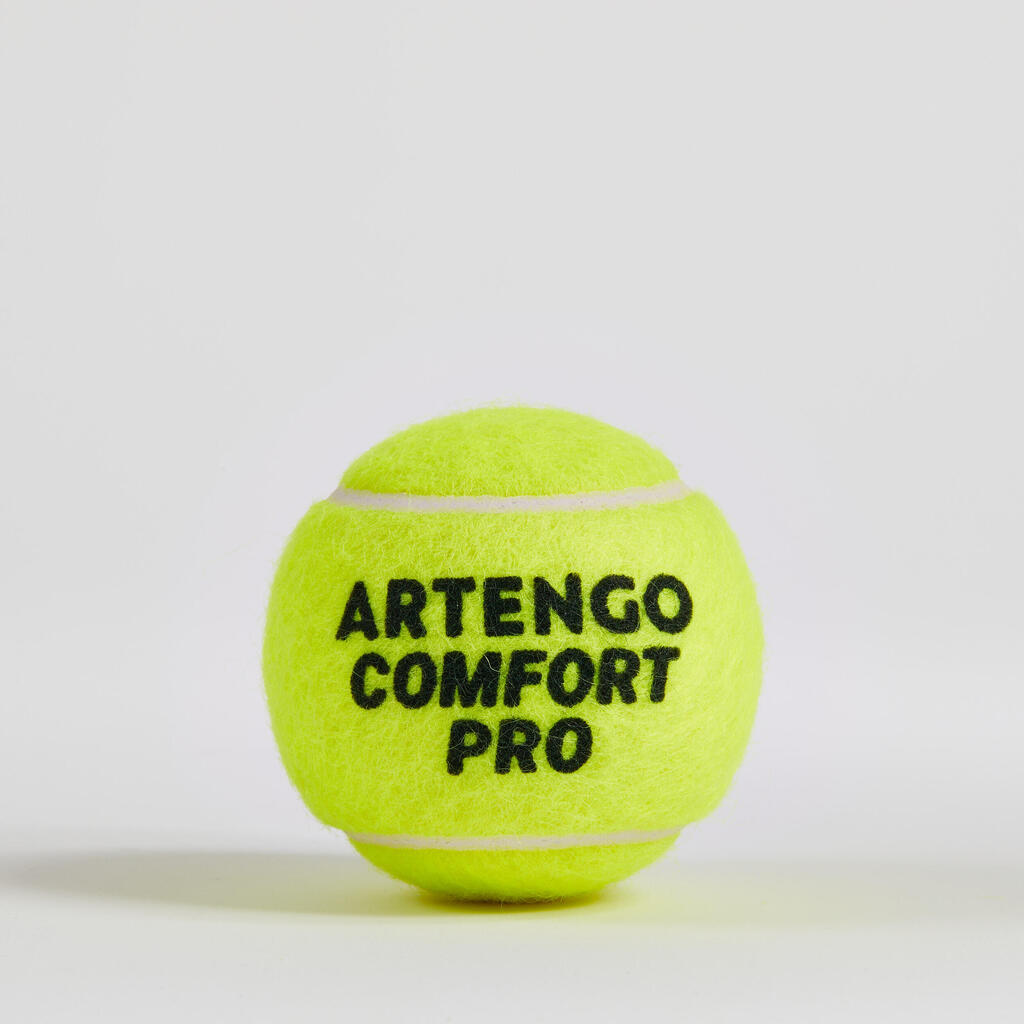 Mitmekülgne tennisepall Confort Pro, 3 tk pakis, kollane