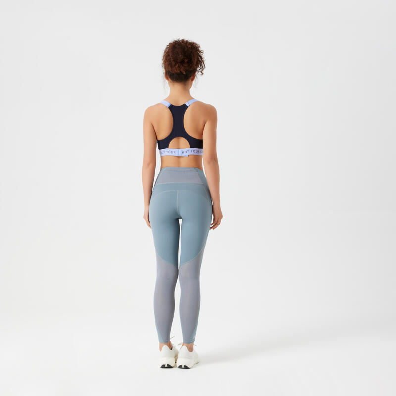 Women's shaping fitness cardio high-waisted leggings, mouse grey