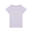 女款合身 V 領合成材質短袖健身 T 恤－紫色