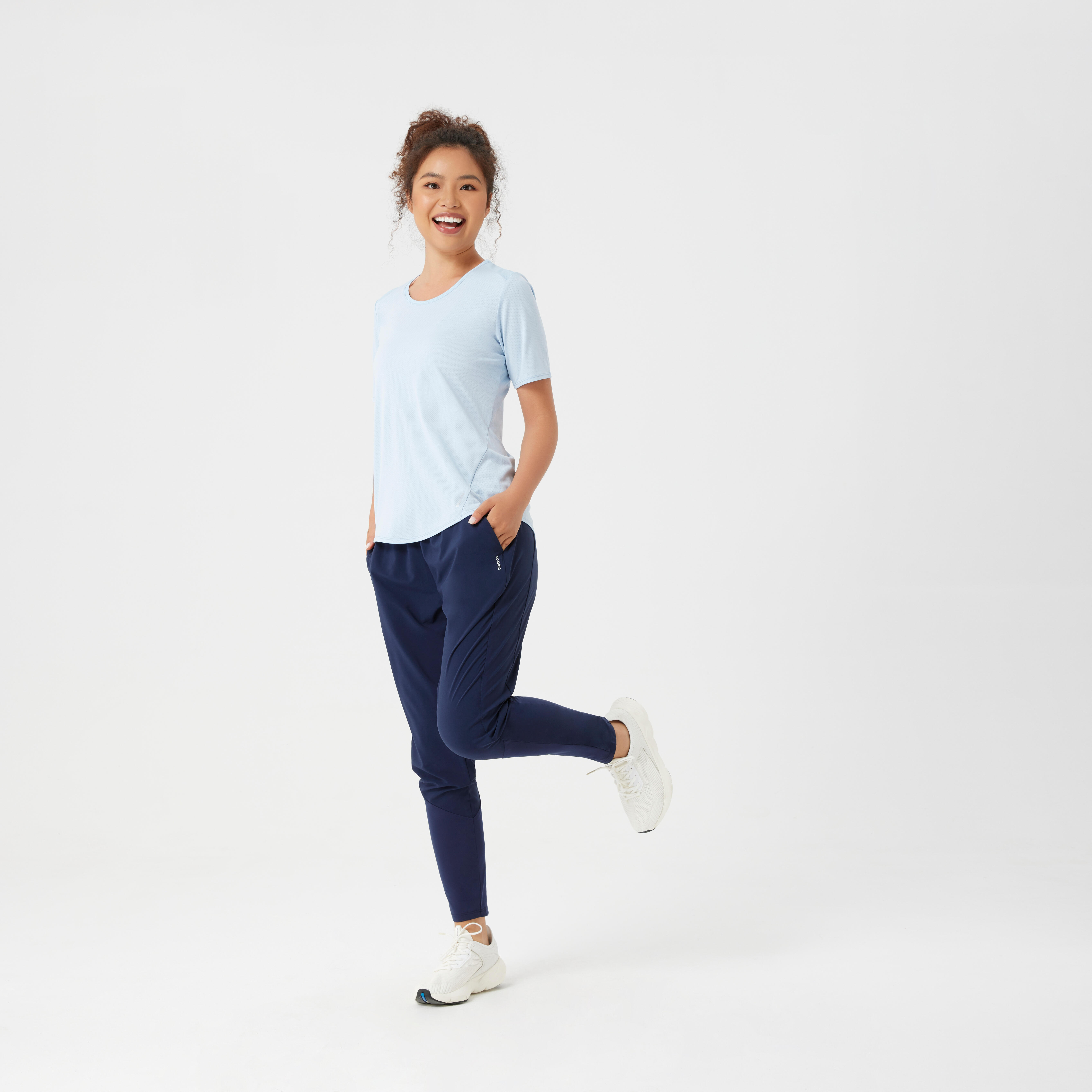 Women Gym Pants Carrot-Cut - Navy Blue