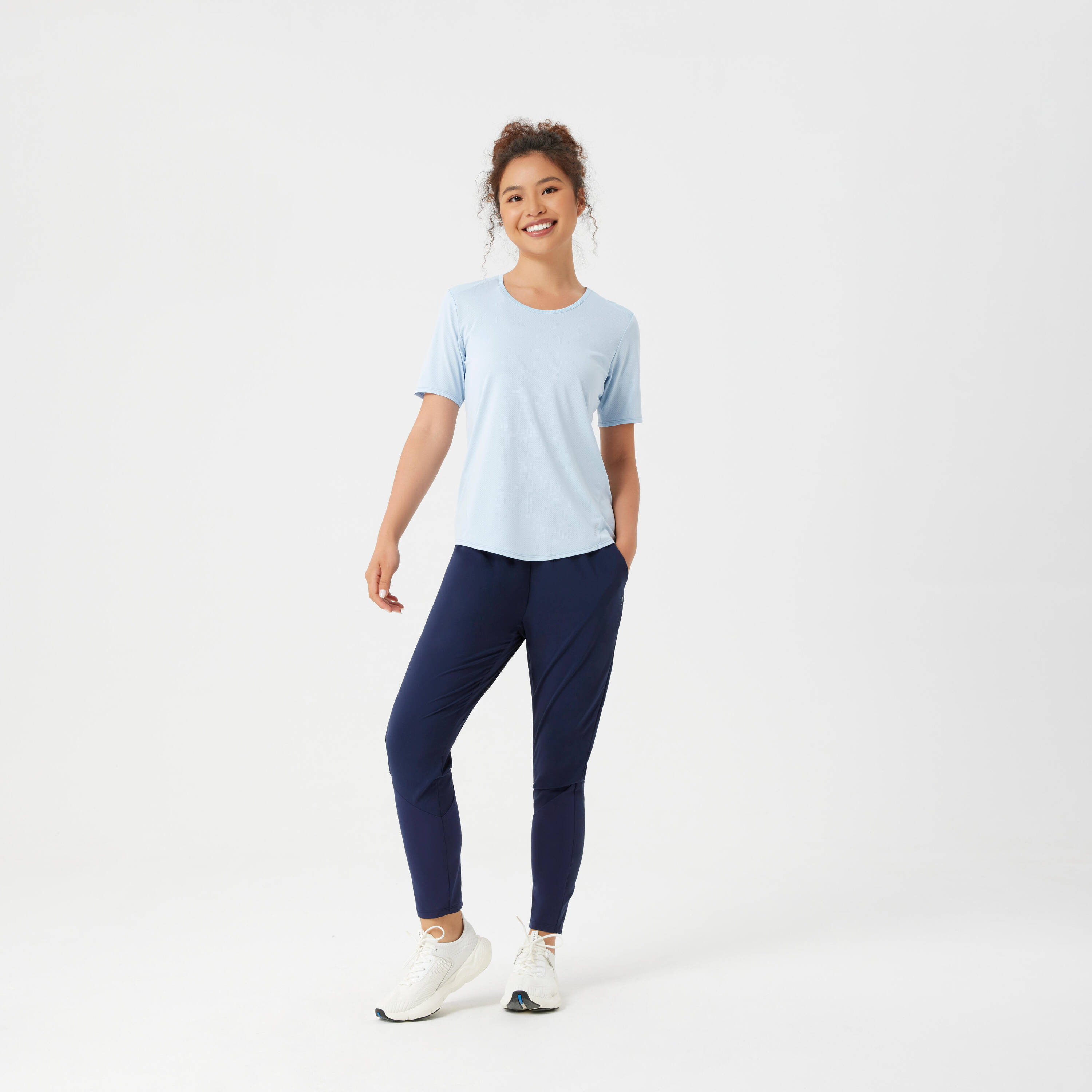 Women Gym Pants Carrot-Cut - Navy Blue -  2