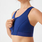 Women Support Zipped Gym Sports Bra 540 - Blue