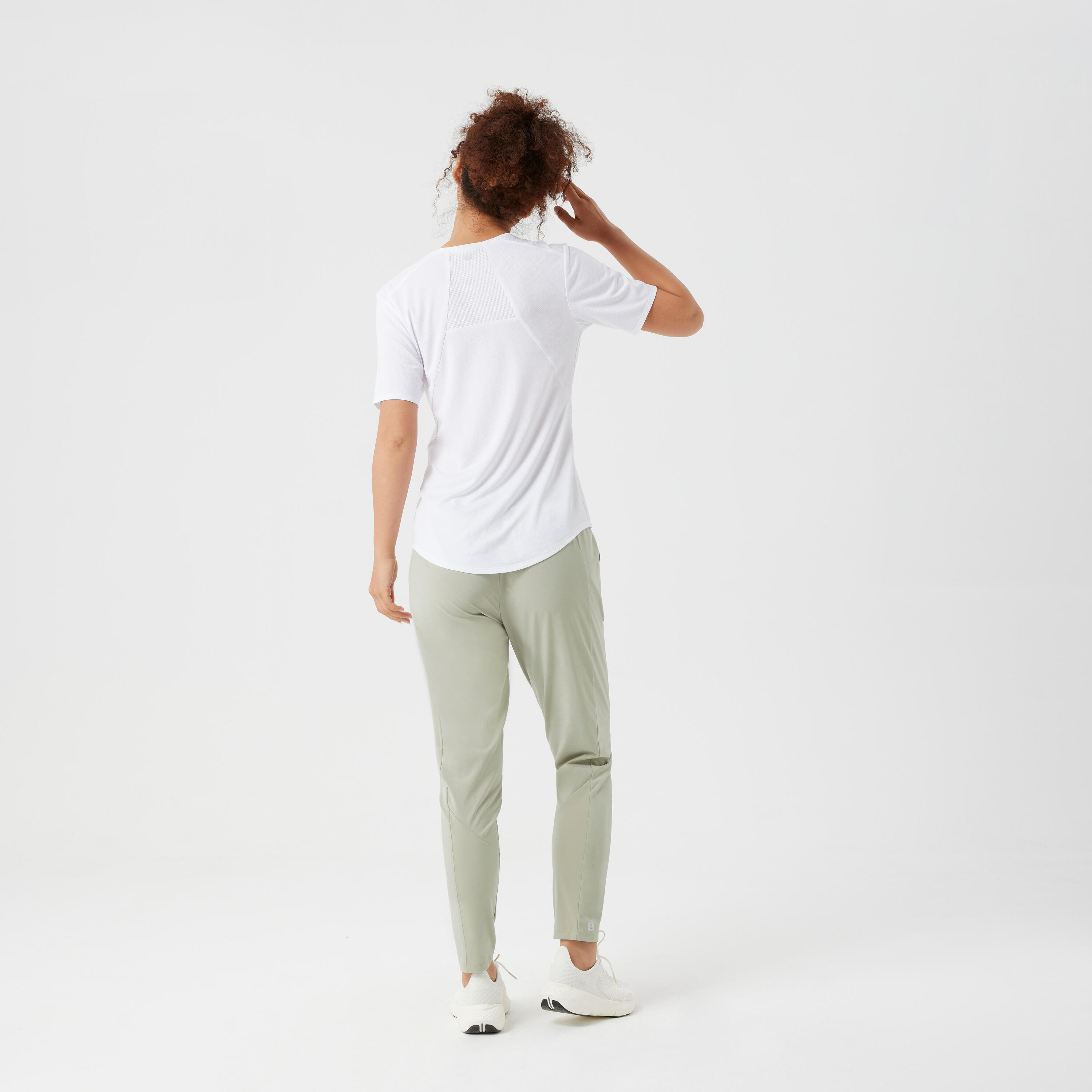 Women's Fitness Cardio Carrot-Cut Jogging Bottoms - Green 5/7