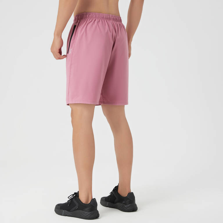 Men's Zip Pocket Breathable Essential Fitness Shorts - Pink