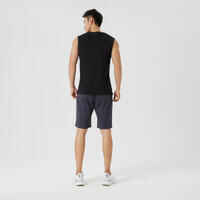 Men's Stretchy Fitness Tank Top 500 - Black