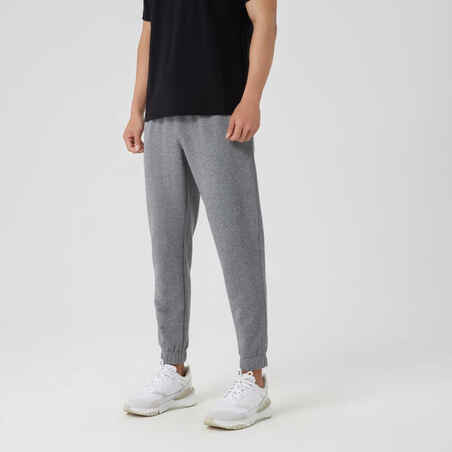 Men's Fitness Jogging Bottoms 500 Essentials - Grey