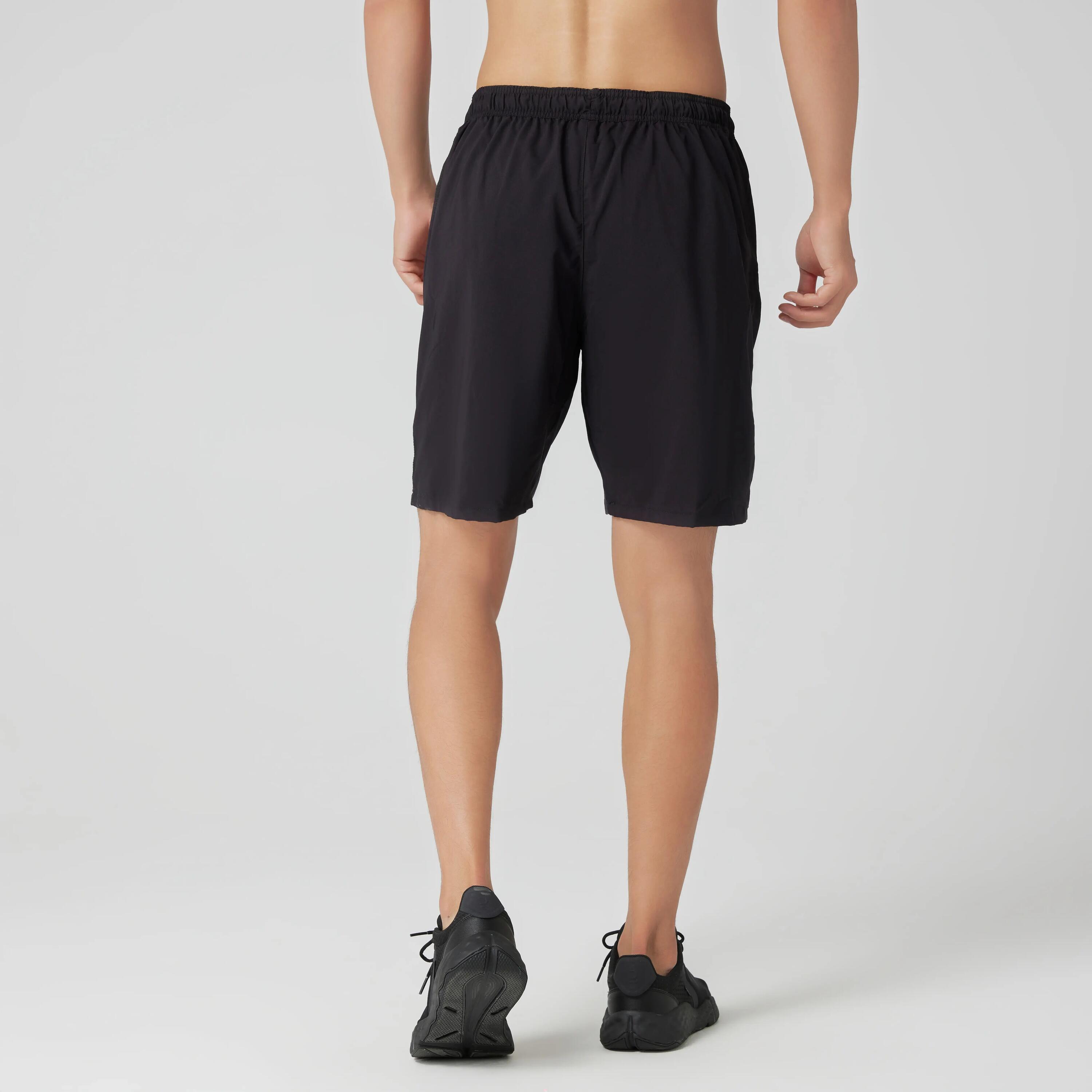 Men's Breathable Fitness Shorts with Zip-Up Pockets - Smoky Black 6/10