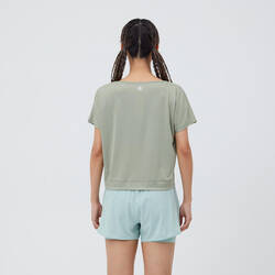 Loose Cropped Fitness T-Shirt - Green