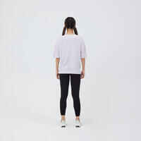 Camiseta fitness oversize Mujer Domyos malva