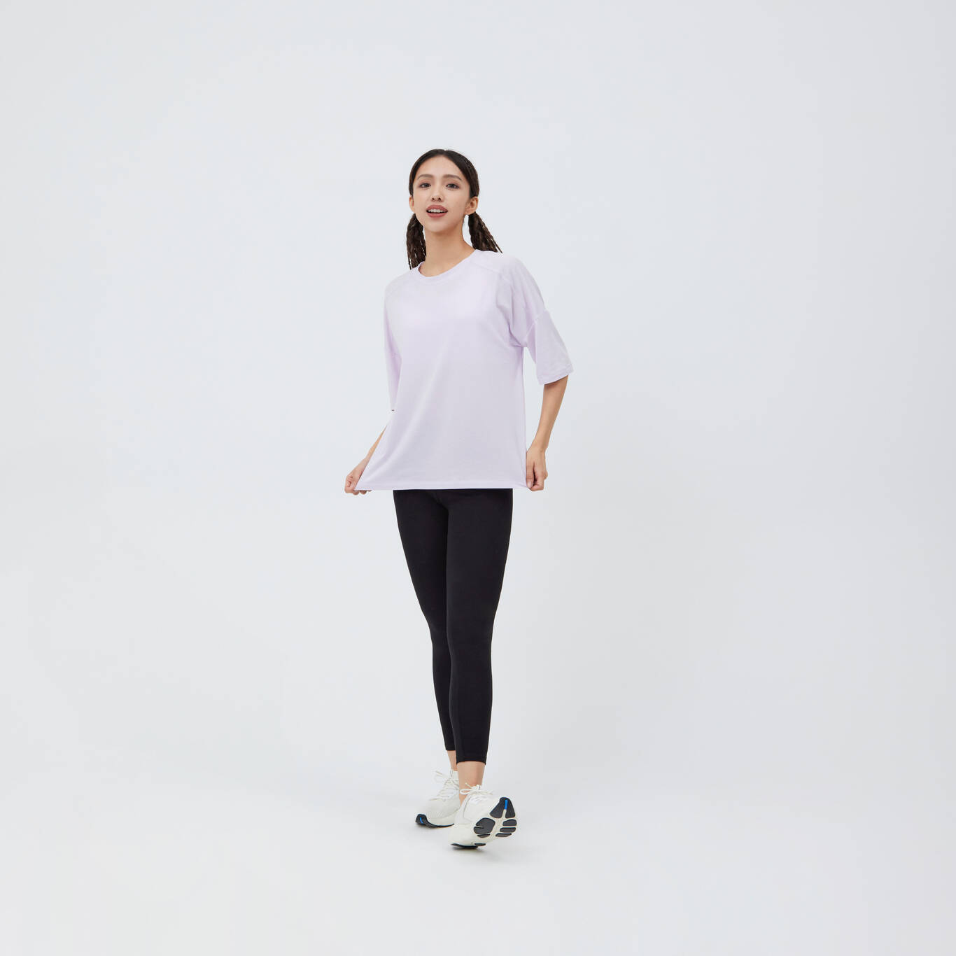 T-Shirt Fitness Longgar Wanita 520 - Mauve
