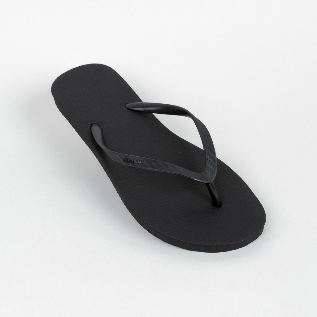 Chanclas de playa para mujer Olaian TO 100 negro