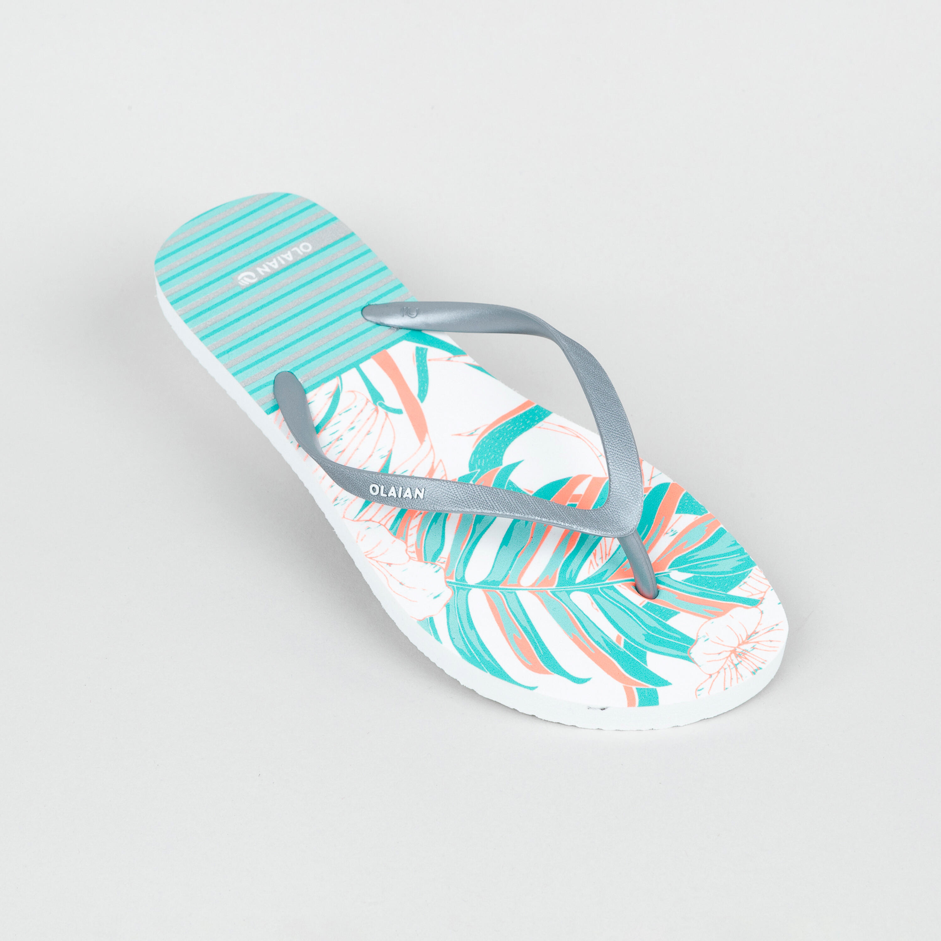 Chanclas de playa para Mujer Olaian Tropic 120 blanco Decathlon