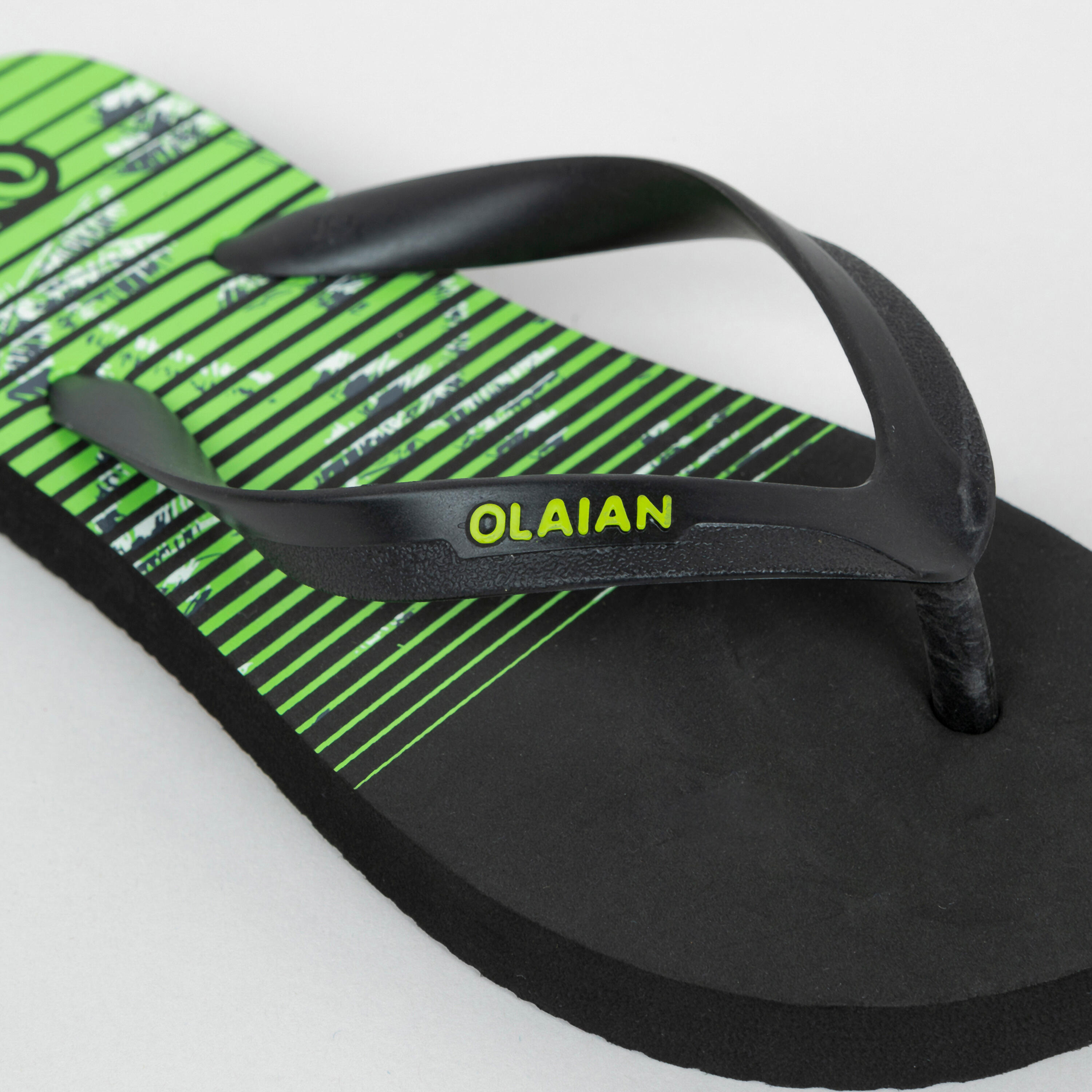 DECATHLON Chlapčenské žabky 120 Kokoline čierno-zelené 29-30 · záber 6