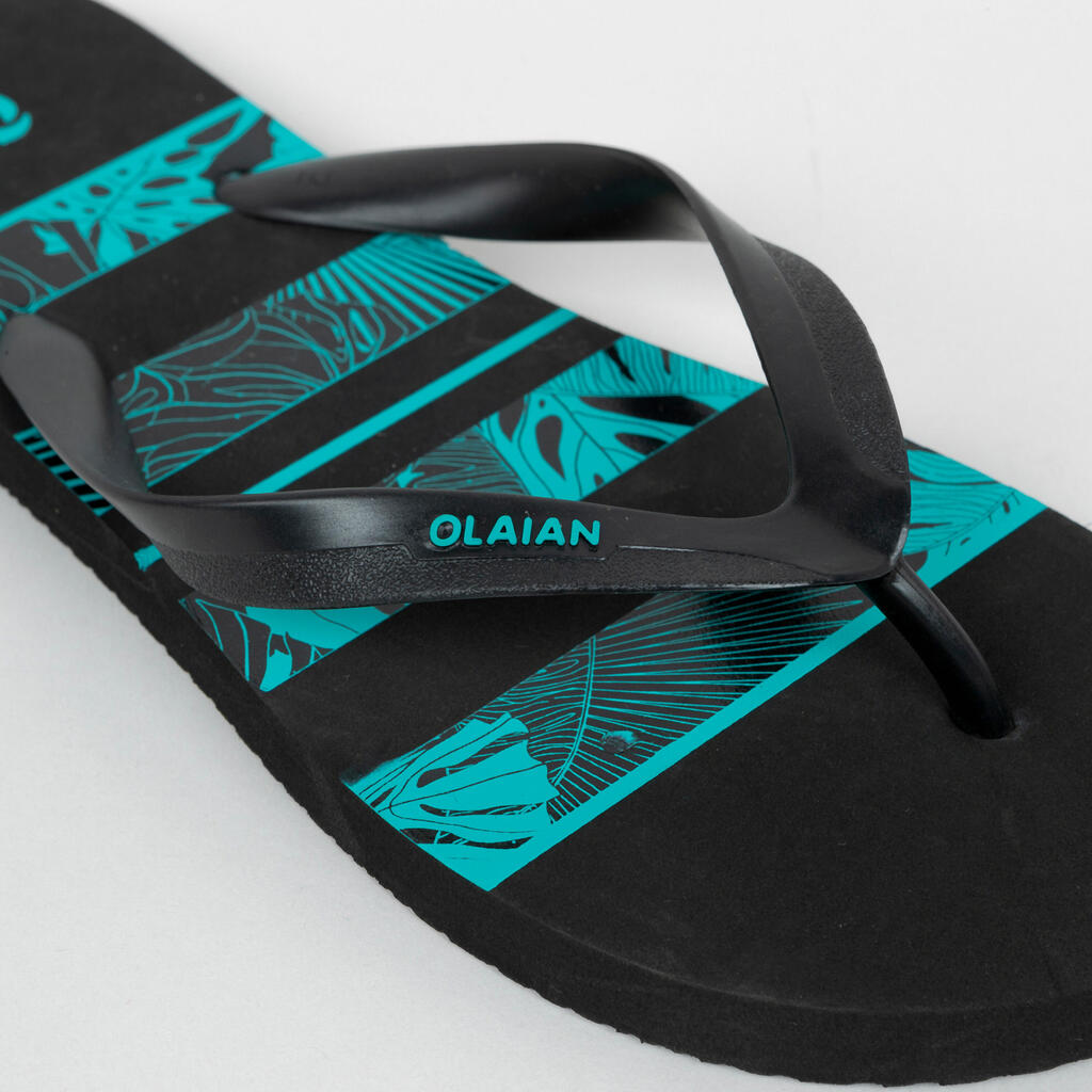 Chanclas de playa para Hombre Olaian Flo 120 negro