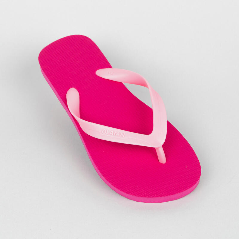 paso Grifo suerte Chanclas playa Niña dedo rosa frambuesa | Decathlon