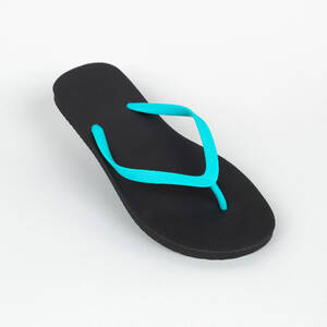 Women Slippers or Flip Flops 100 Turquoise and Black