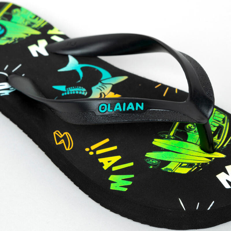 Slippers voor jongens 120 Vanlife zwart