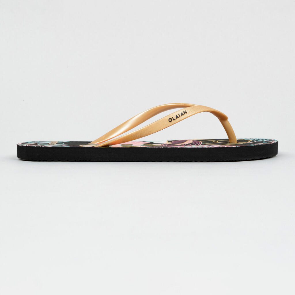 Women's flip-flops - 120 Lila black white