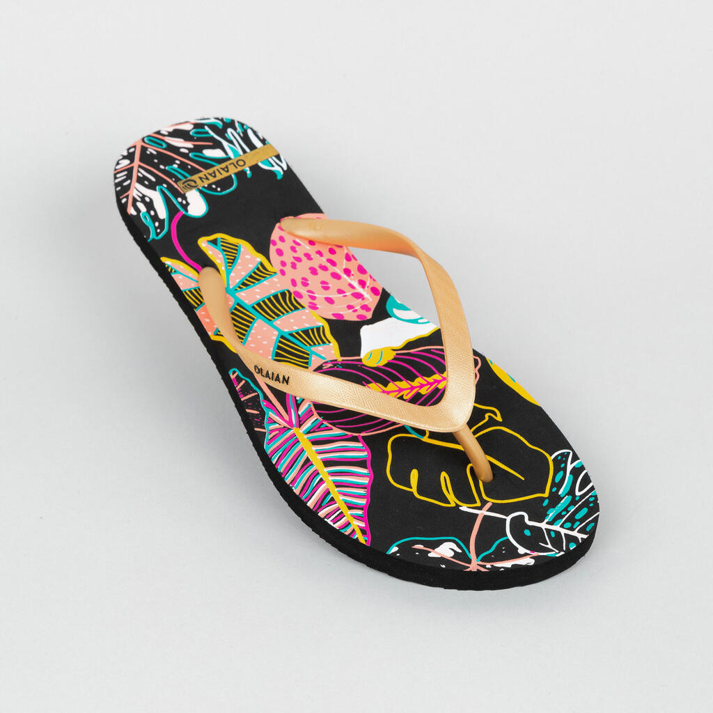 Tongs Femme - 120 W Ikat noir multicolore