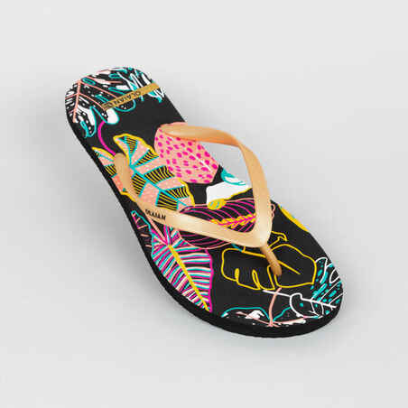 Chanclas de playa para Mujer Olaian Cala 120 negro