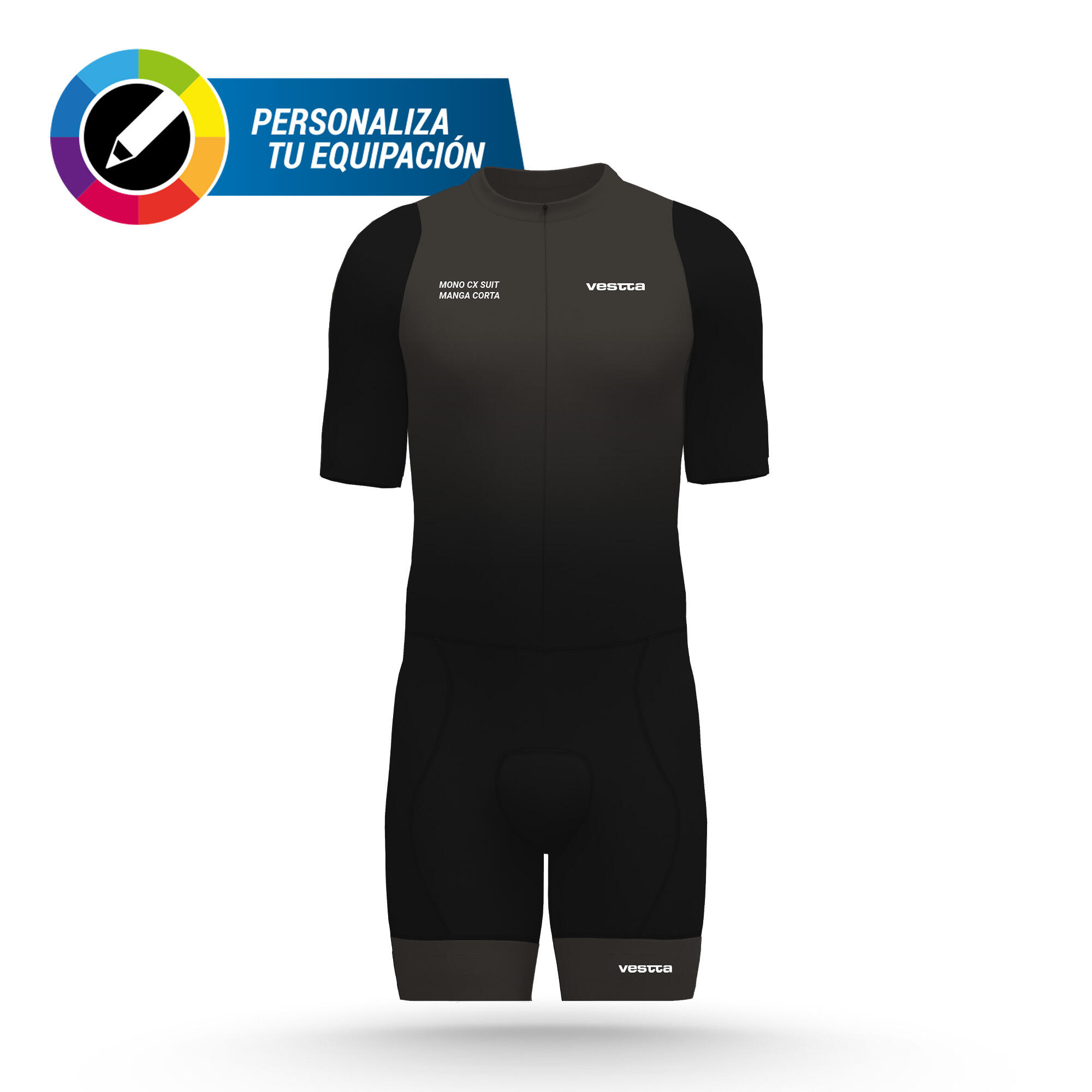 Mono de ciclismo personalizado manga corta Decathlon