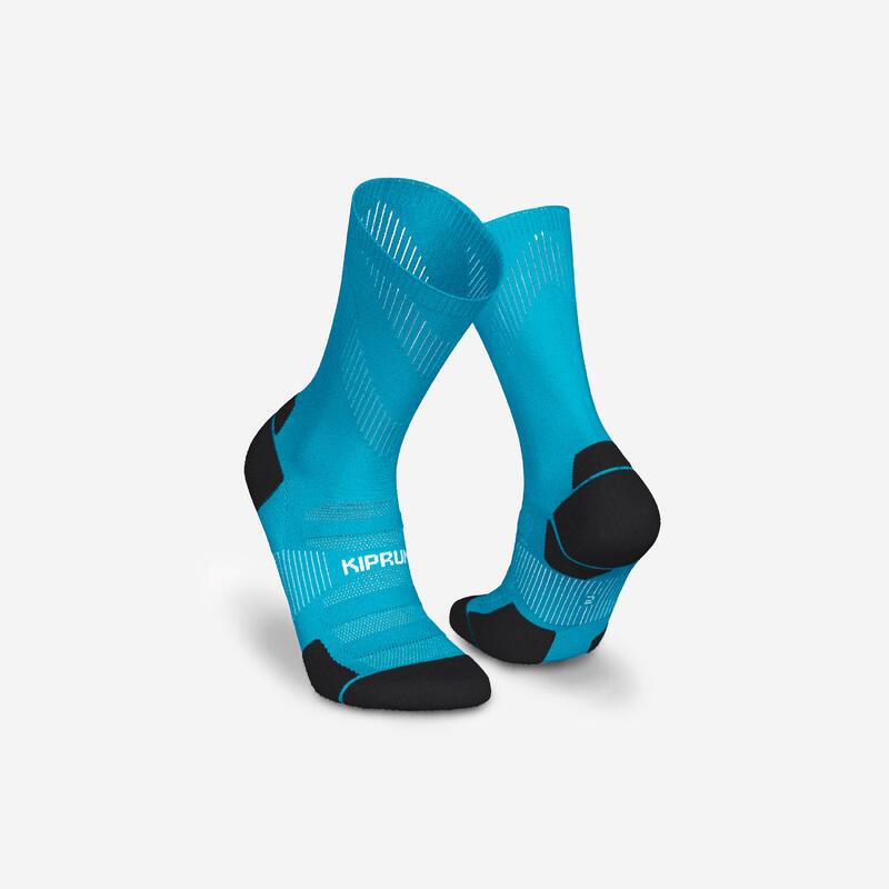 Vysoké běžecké ponožky RUN900 modré 