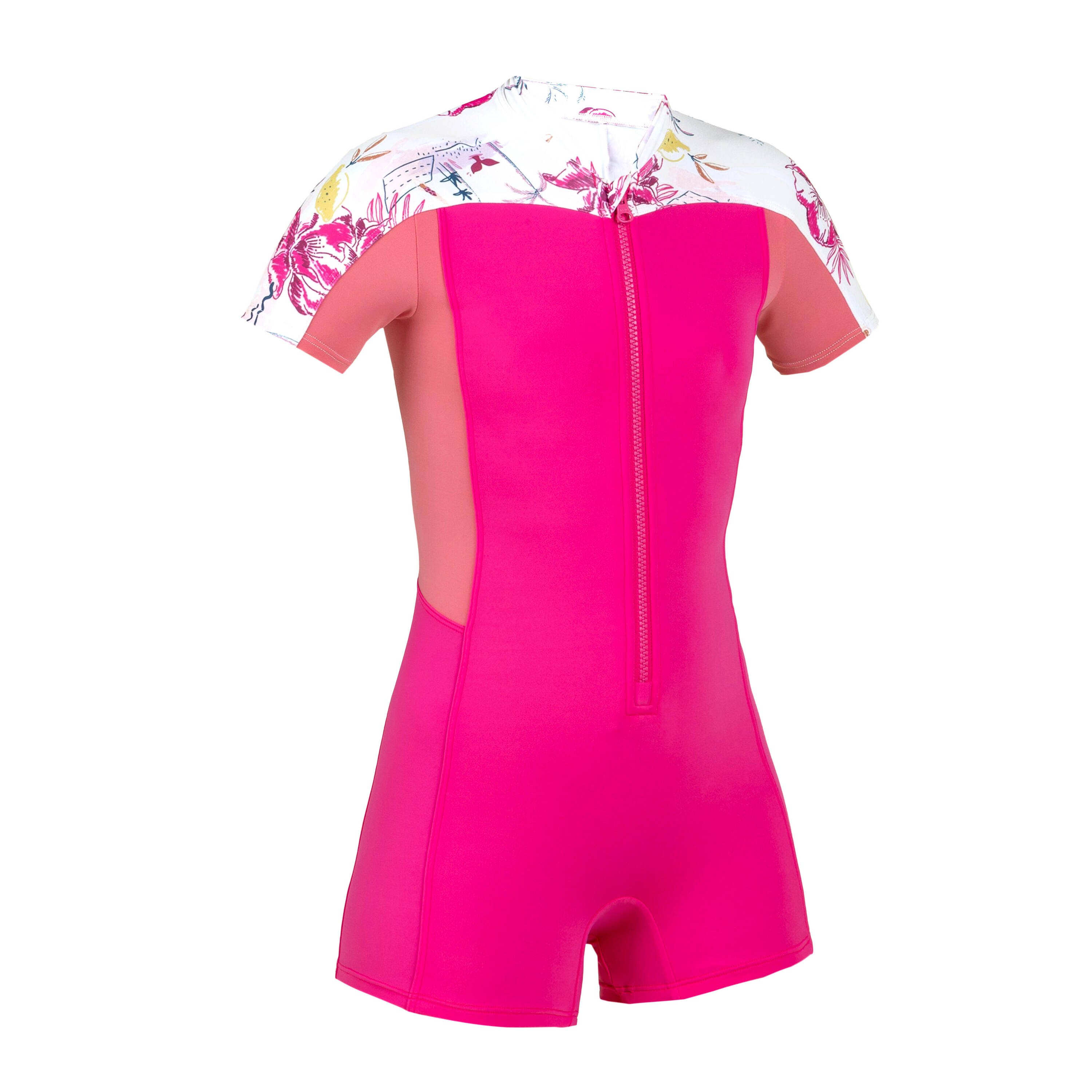 Girls Shorty Swimsuit Una Stretchable & UV Protection Pink -  5