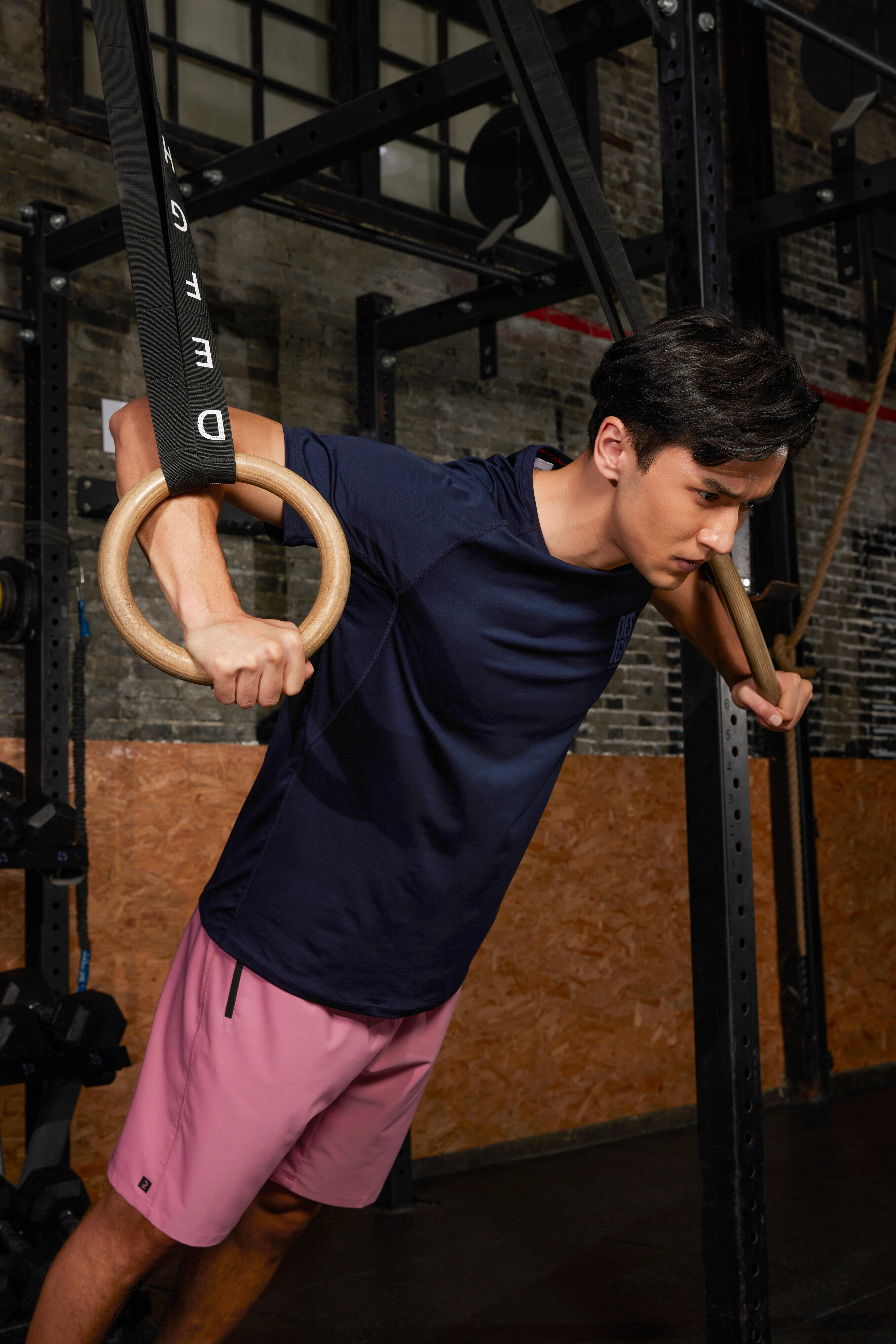 Fitness Shorts with Zip Pockets - Old Pink Fitness Shorts with Zip Pockets - Old Pink