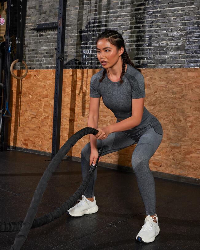 LEGGINGS DE FITNESS CINTURA SUBIDA COM BOLSO PARA TELEMÓVEL MULHER