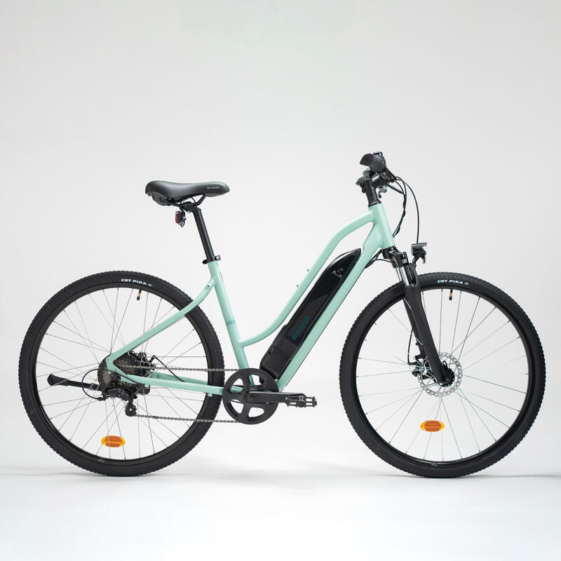 Bicicleta Elétrica de Trekking com Quadro Baixo Riverside 100 E Verde