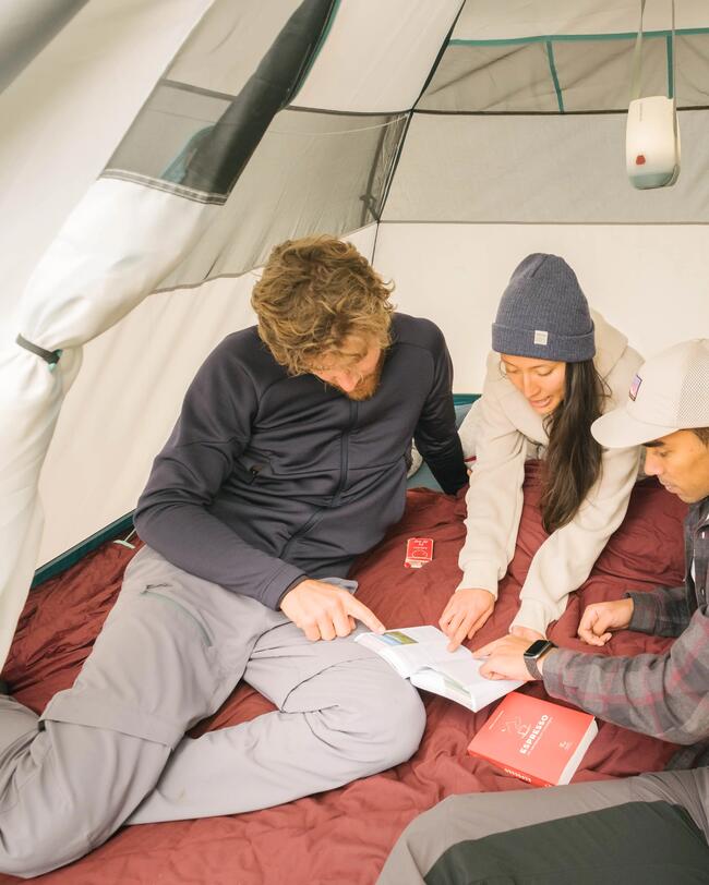 Tenda ad archi campeggio MH100 grigia | 4 posti