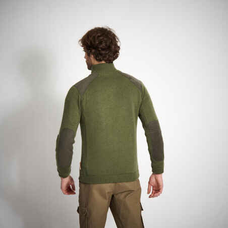 Windproof Wool Pullover - Green