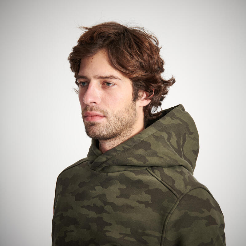 Erkek Kamuflaj Kapüşonlu Sweatshirt - Avcılık ve Doğa Gözlemi - 500