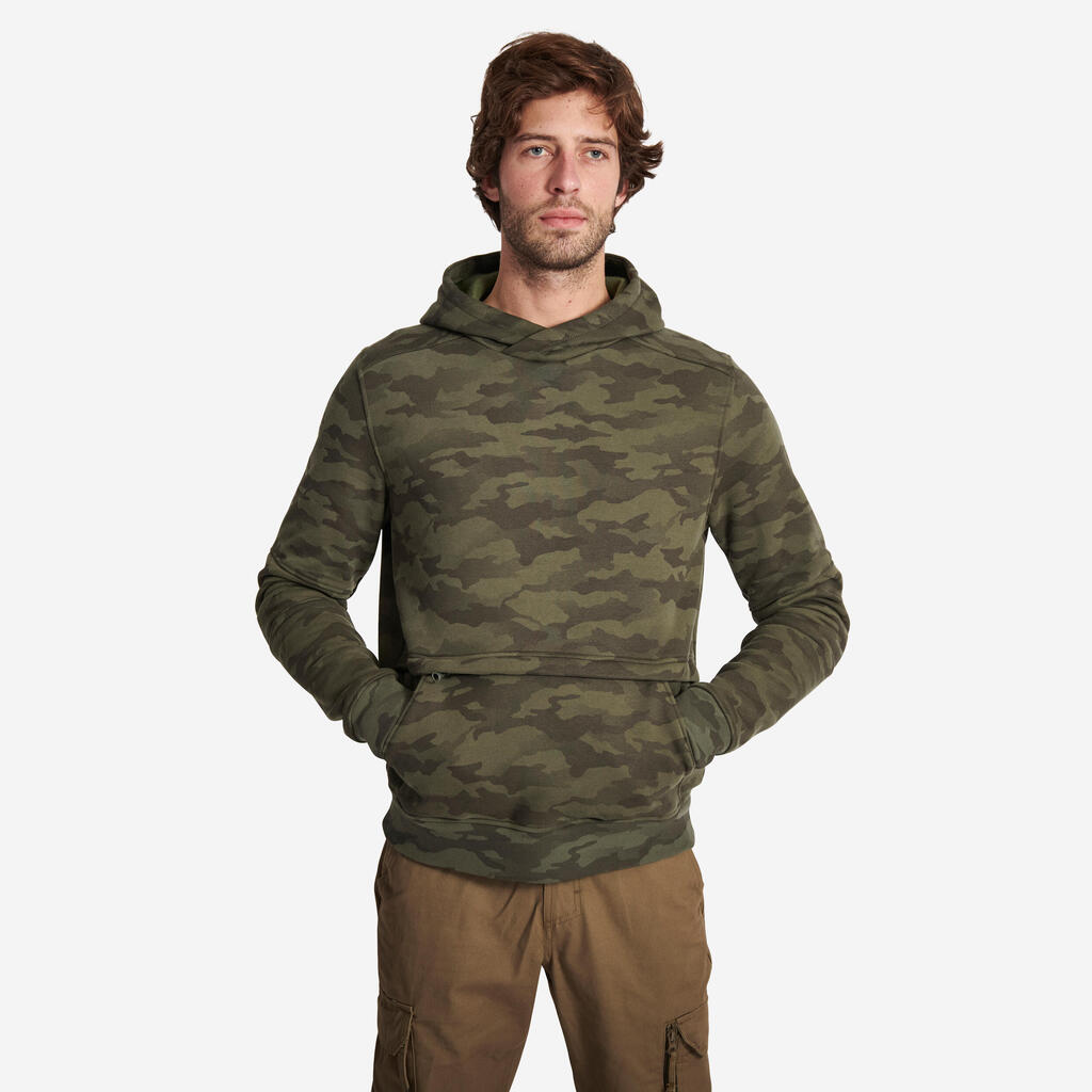 Kapuzensweater 500 khaki/camouflage 