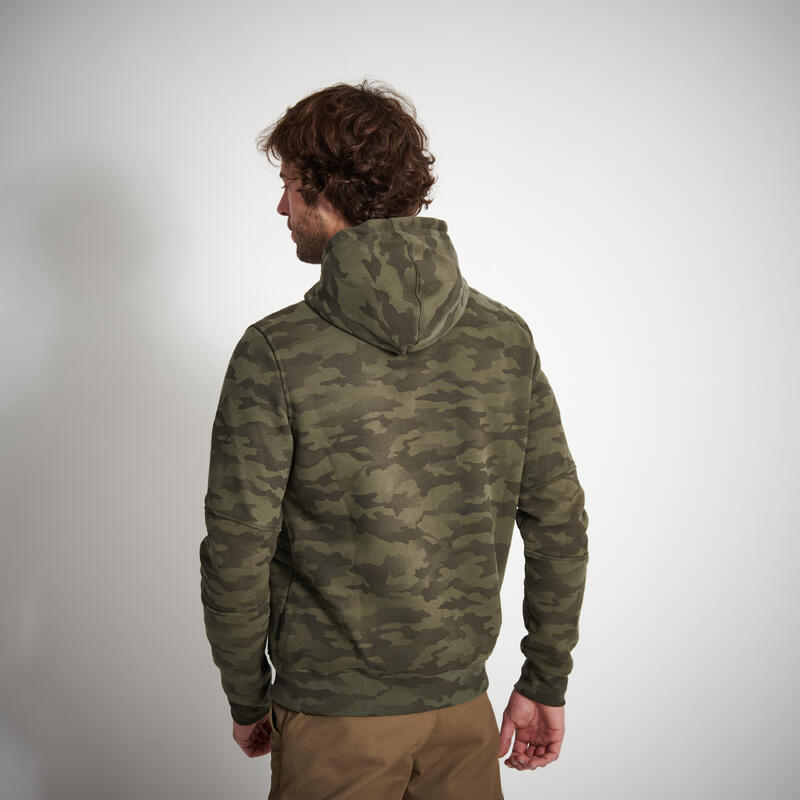 Erkek Kamuflaj Kapüşonlu Sweatshirt - Avcılık ve Doğa Gözlemi - 500