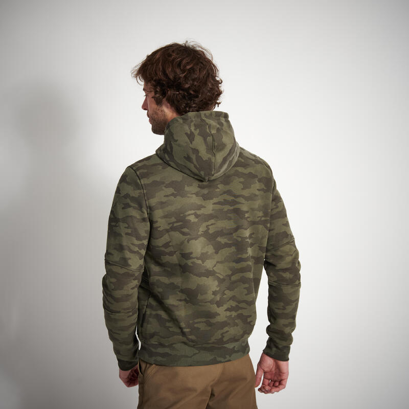 Hunting Hooded Sweatshirt 500 - Halftone Camouflage