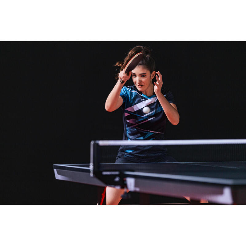 Indoor tafeltennistafel TTT 930 compact opvouwbaar ITTF zwart