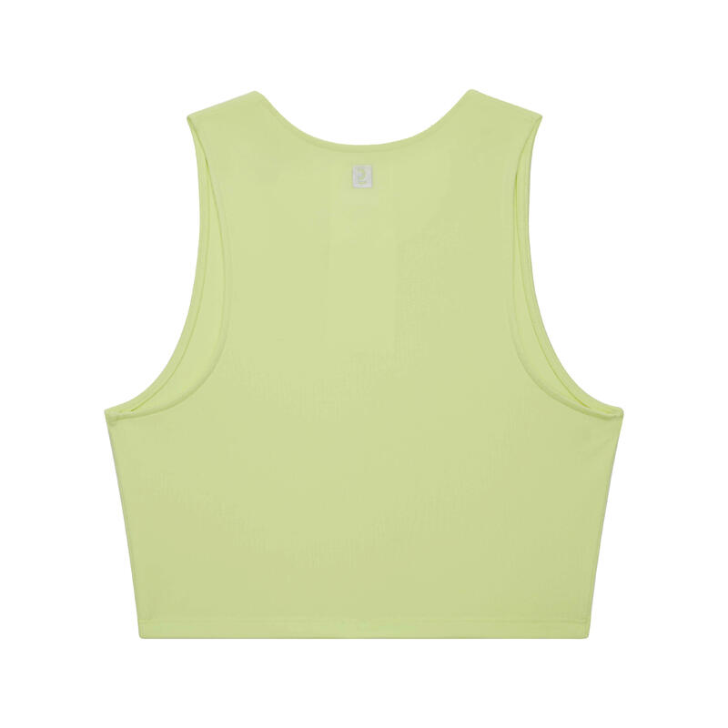 Women's Cardio Fitness Cropped Tank Top - Yellow