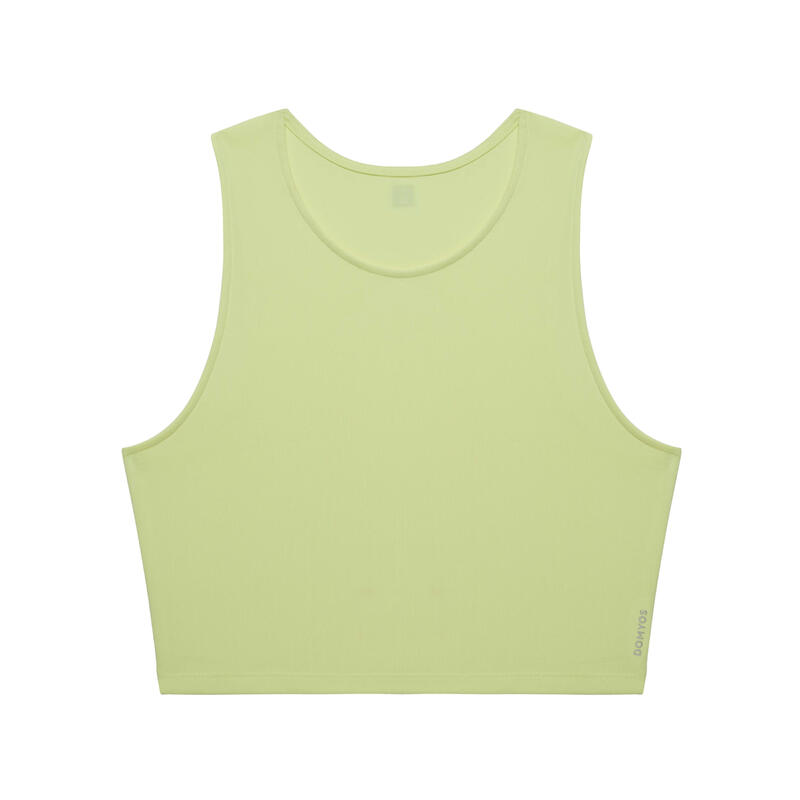 Women's Cardio Fitness Cropped Tank Top - Yellow